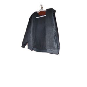 Cross & Winsor Men's and Teen's Large Hoodie Zip-Up Jacket Black/Charcoal